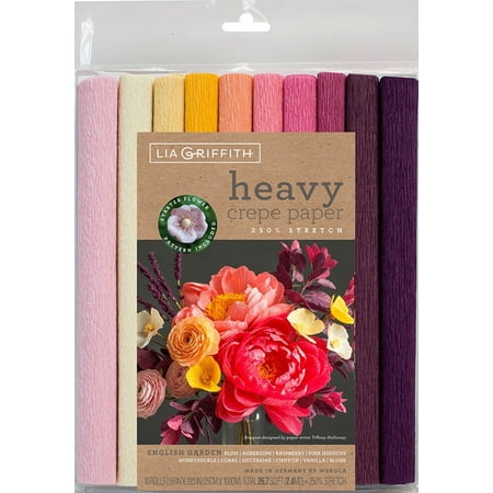 Heavy Crepe Paper 10/Pkg-English Garden