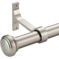 thumbnail image 1 of Heavy Curtain Rod,1 inch Long Curtain Rods for Windows 72 to 144 inch with Endcap and Premium Aluminum Brackets,Ceiling Mount Drapery Rods Outdoor Curtain Rod for Patio,Satin Nickel, 1 of 7