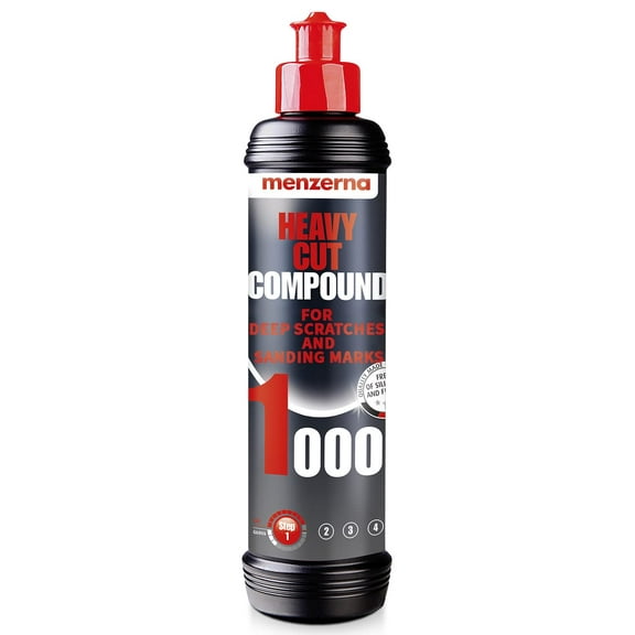 Heavy Cut Compound 1000" I Abrasive Polishing Compound for Deep Scratches, Sanding Marks, Swirls & Holograms I Buffing and Polishing Compound for Scratch Repair I Silicone Free I 8 fl oz.