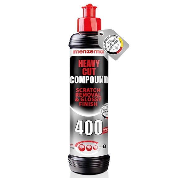 Heavy Cut Compound 400" Car Polish I Heavy Cut, Medium Cut & Finish I Buffing & Polishing Compound for Scratch Repair I for Scratches, Swirls & Holograms I High Abrasion, Silicone Free I 8oz