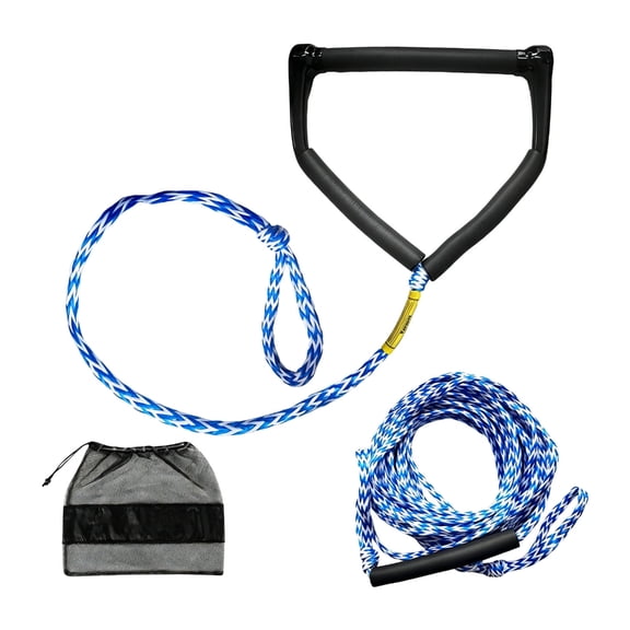 Heavy Duties Wakeboard Surfing Rope High Strengths 75 Feet 23Meter Long Water Sports Rope With Comfortable Grip Handle