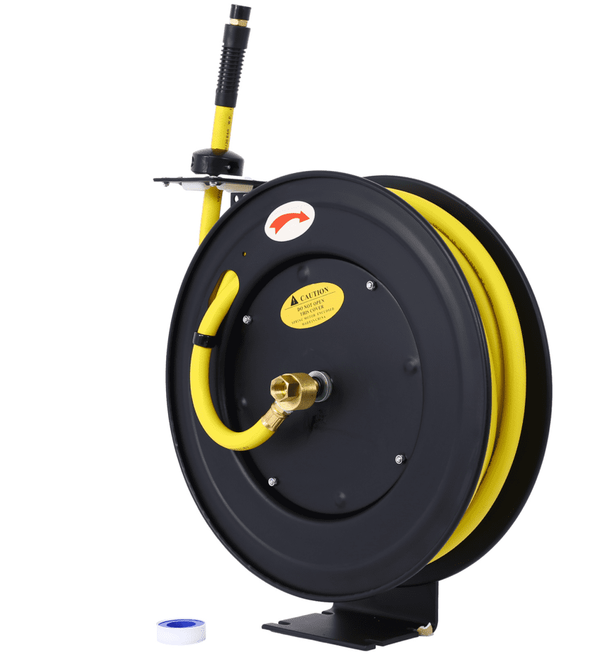 Heavy Duty 1/2"x50' Auto Rewind Air Hose Reel Steel Industrial