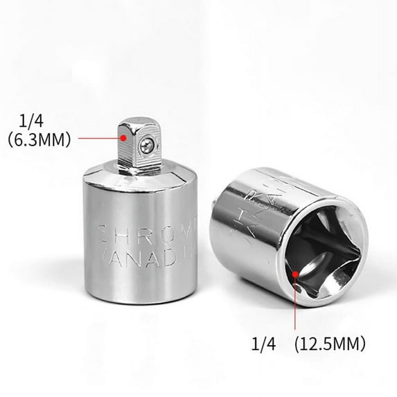 Heavy Duty 1/4" 3/8" 1/2" Drive Socket Reducer Air Ratchet Sockeladapter 1Pc 1/2'' To 1/4'' Socket Adapter