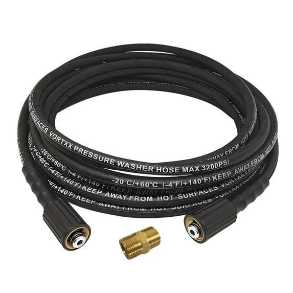 Heavy Duty 1/4" x 20' Pressure Washer Extension Hose | 3200 PSI | Steel Wire Braided | M22-15 Connections | Kink Resistant