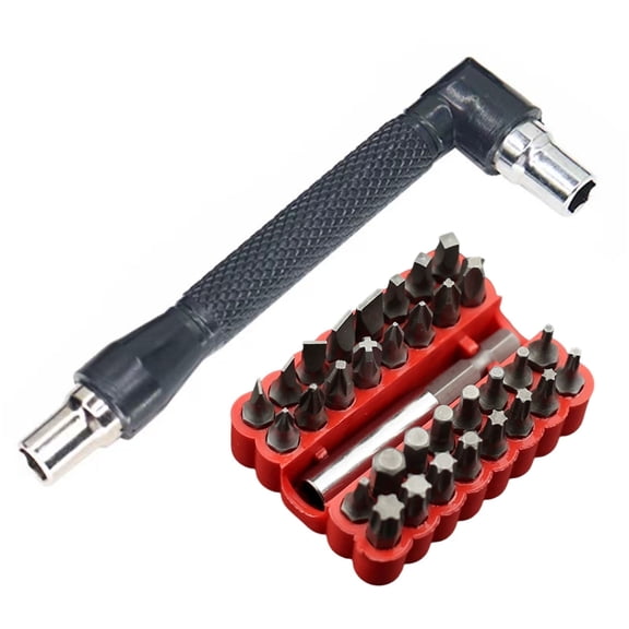 Heavy Duty 1/4inch 6.35mm Screwdriver Bits Utility Tool L-shaped Small Socket Wrench Screwdriver Bit Drill Set