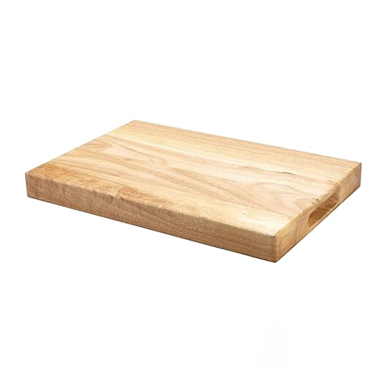 Heavy-Duty 1.75" Thick Wood Cutting Board, 18" x 30", Natural Wood