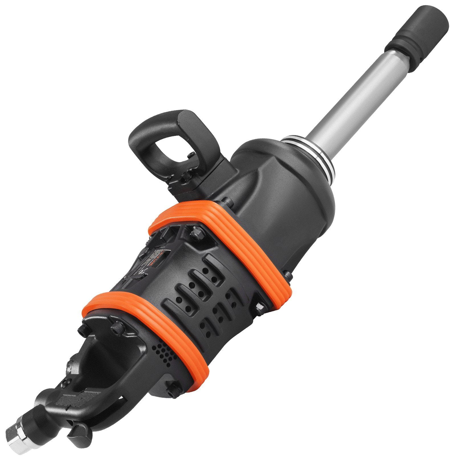 Heavy Duty 1 Inch Pneumatic Impact Wrench, 5175 ft-lbs Reverse Torque, 8 Inch Extended Anvil for Semi-Truck & Machinery Maintenance