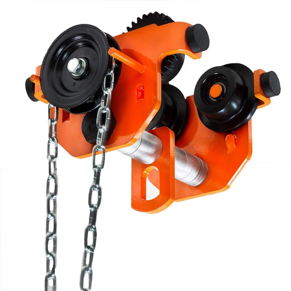 Heavy Duty 1 Ton Capacity Manual Chain Trolley 2000 lb Geared