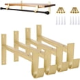 Heavy Duty 10 Inch Gold Closet Rod Shelf Brackets – 4 Pack Durable ...