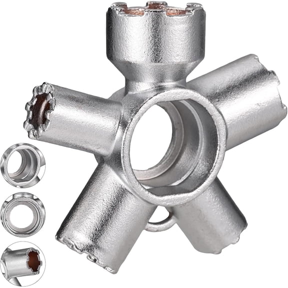 Heavy-Duty 10-in-1 Faucet Aerator Removal Tool, Universal Metal Removal Key Compatible with TT/TF/STD/TJ/JR Aerator Types, Covers Full Size Range M16.5 to M28, Professional Plumbing Tool