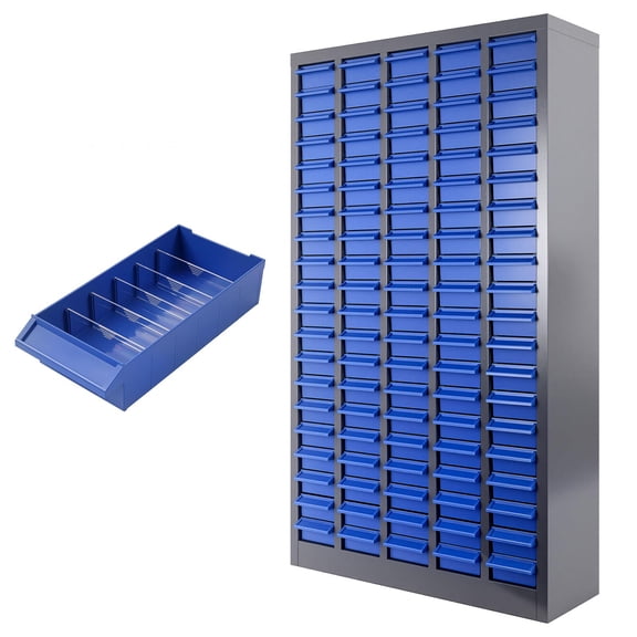 HeavyDuty 100 Drawer Storage Organizer, 25.8x8.66x46 inch Parts Storage Cabinet with Adjustable Dividers, Bolt and Nut Organizer with Iron Frame for Warehouse Workshop