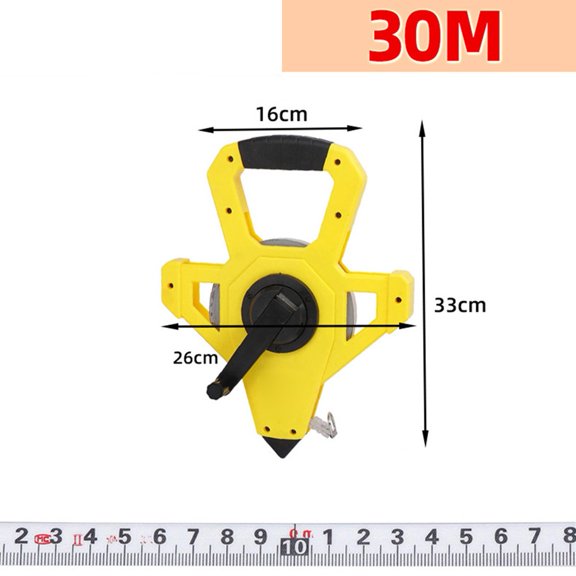Heavy Duty 100 Meters Fiberglass Tape Measure with Quick Recovery Feature