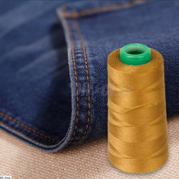 Heavy Duty 100% Polyester Sewing Thread Brown 20s/3 for Jeans Canvas (Jiang Huang)