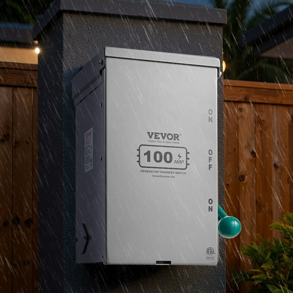 Heavy Duty 100A 24000W Manual Transfer Switch 120/240V for Backup Generator Connection