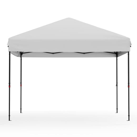 Heavy Duty 10x10 Pop Up Canopy Tent – One Button Setup, 3 Adjustable Heights, Removable Sidewall, Roller Bag, 4 Weight Bags, Stakes, Guy Ropes, Easy One-Person Outdoor Shelter for Garden, Patio,White