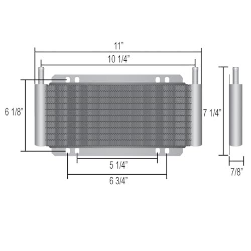 Heavy Duty 11" Transmission Oil Fluid Cooler 6" Inch Electric Fan Kit Performance Remote RV Trailer Truck Towing