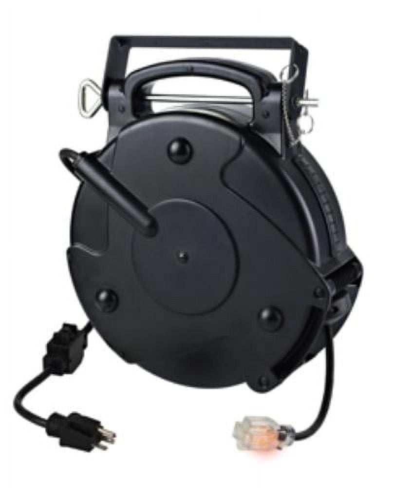 Heavy Duty Industrial 20 Amp Retractable Extension Cord Reel 45 Foot