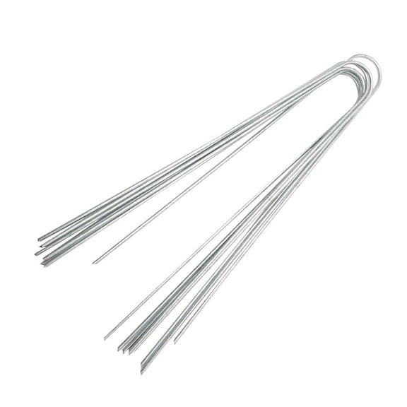 Heavy Duty 12 Inches Steel Landscape U Shaped Stakes Ground Pins for Garden Farm Grass and Fence (50 Pack) / 30.5 cm
