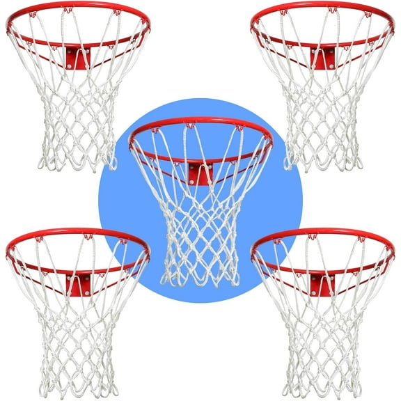 Heavy Duty 12-Loop All-Weather Basketball Net Replacement for Outdoor Hoops, Anti-Whip Design