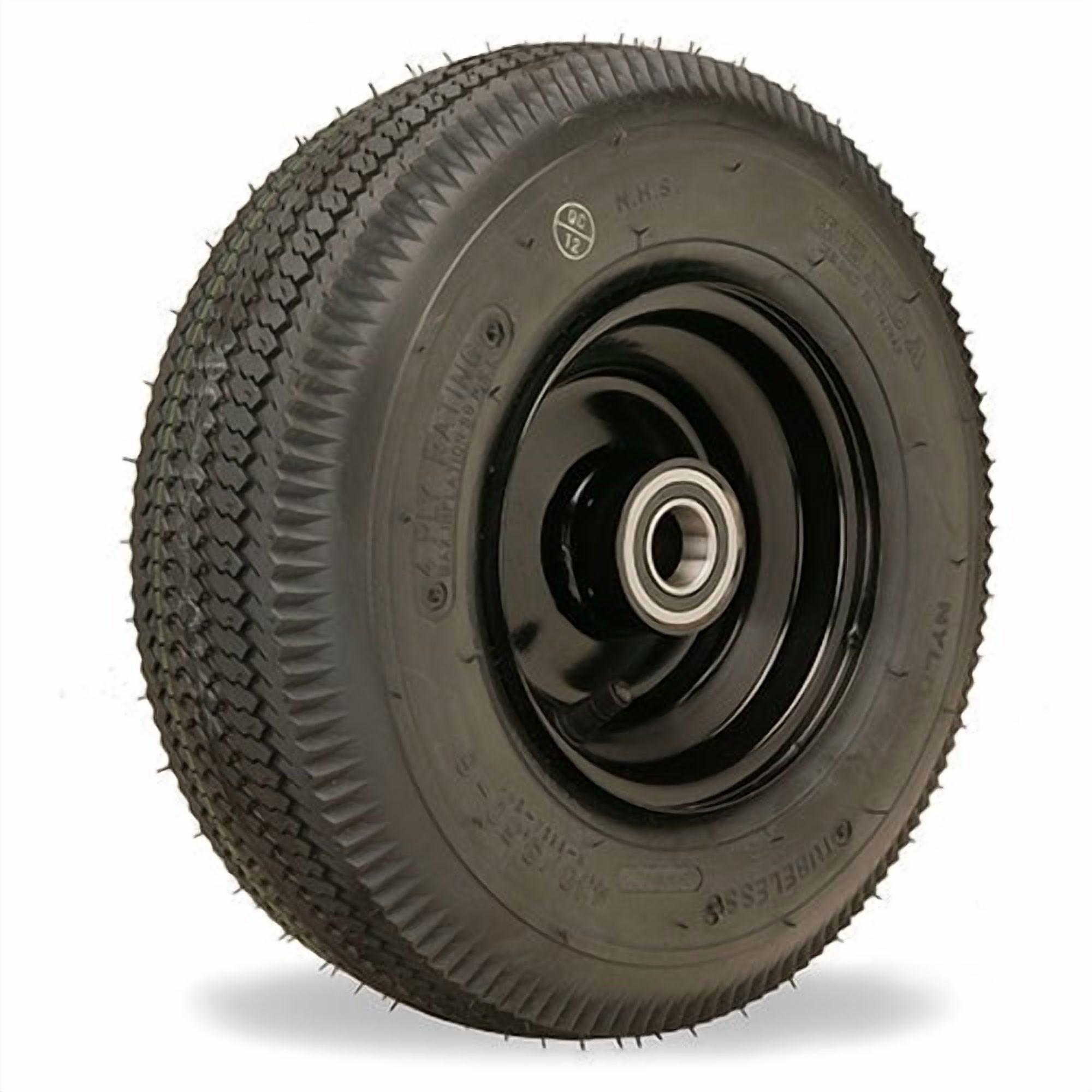 Heavy-Duty 12" Pneumatic Air-Filled Rubber Tire - W-12-PRT-1 Hamilton Wheel with Sealed Precision Bearing - Ideal for Manufacturing and Logistics