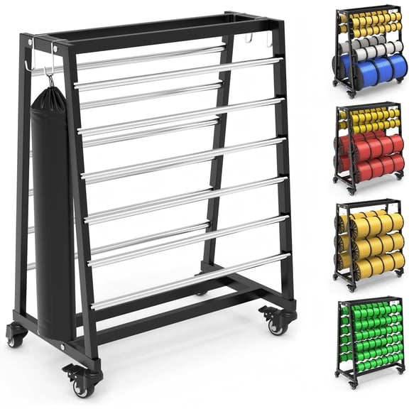 Heavy-Duty 12-Rod Wire Spool Rack, Adjustable Cable Caddy & Dispenser with Locking Casters, Includes Steel Pipe Storage Bag & 8 Hooks for Electrical and Industrial Use