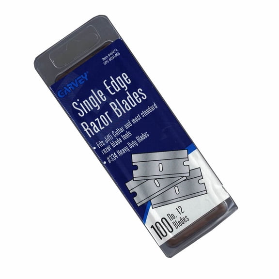 Heavy Duty (#12) Single Edge Razor Blades - item # 40474, Pack of 100
