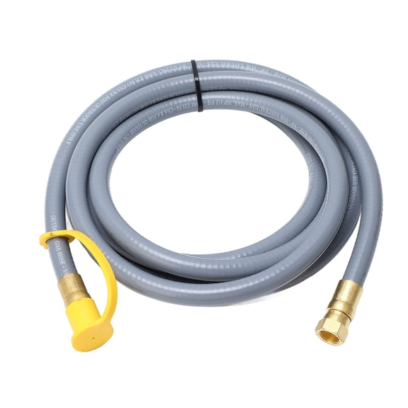 Heavy Duty 12FT RV Gas Line Hose Extension with 1/2 Inch Quick Disconnect Connector for Portable Propane Grill Stove Heater and Caravan Travel Appliances