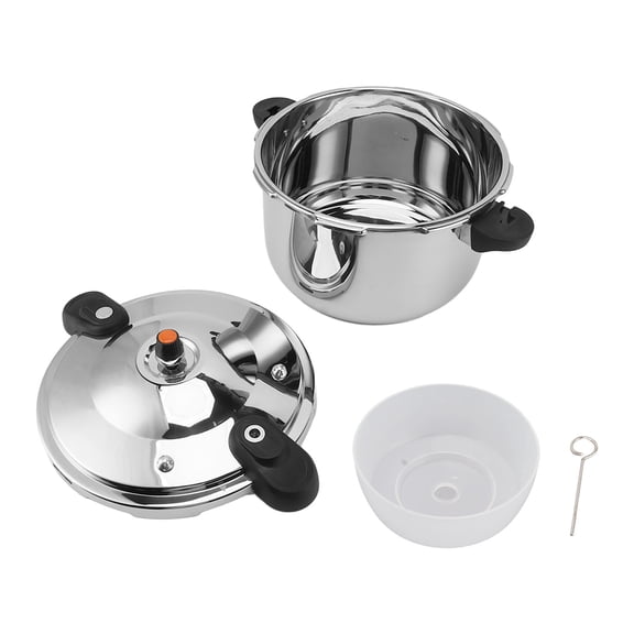 Heavy Duty 12L Stainless Steel Pressure Cooker, 80KPa High Performance Manual Pressure Cooking Pot, Instant Multi-Use Canner with 6 Dual Safety Systems for Induction, Gas & Electric Cooktops