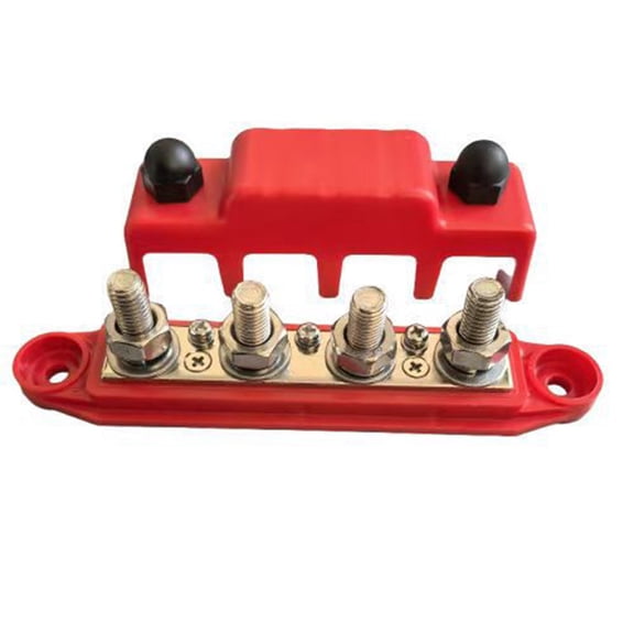 Heavy Duty 12V-48V Dc Bus Bar Power Distribution Block - 250 Amp For Cars &