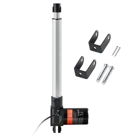 Heavy Duty 12V Linear Actuator 12 " Stroke,6000N Force with Mounting Brackets,IP44 Waterproof for Electric Doors,Industrial Equipment,and Marine Applications