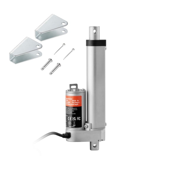 Heavy Duty 12V Linear Actuator 4 Inch Stroke 330 lbs Load Capacity IP54 Waterproof Electric Actuator with Mounting Kit