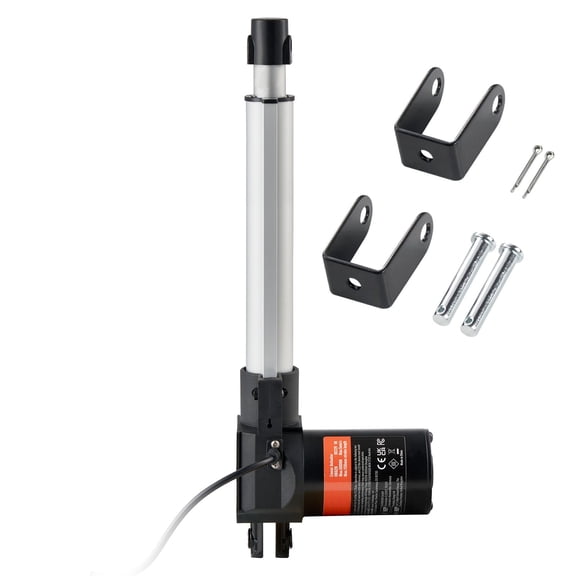 Heavy Duty 12V Linear Actuator, 8 Inch Stroke 1320lbs, 6000N Force with Mounting Bracket, IP44 Waterproof for Industrial Machinery, Boats, Cargo Doors