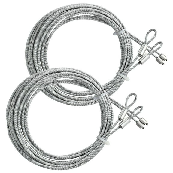 Heavy Duty 13.5feet Galvanized Steel Garage Door Torsions Cables Door Replacement Cables for Secure Overhead Door Operate