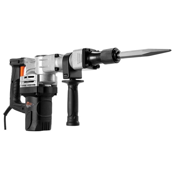 Heavy Duty 1400W Electric Demolition Jackhammer, 2900 BPM Concrete Breaker with 2 Chisel Bits & Case, Includes Black Work Gloves