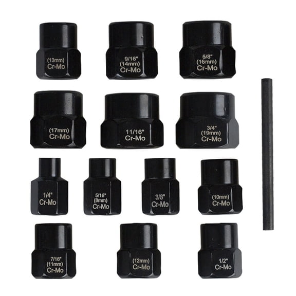 Heavy Duty 14Pcs/set Bolt Extractor Socket Suitable for Quick and Efficient Nut Removal, Stripped Screws & Damaged Bolts