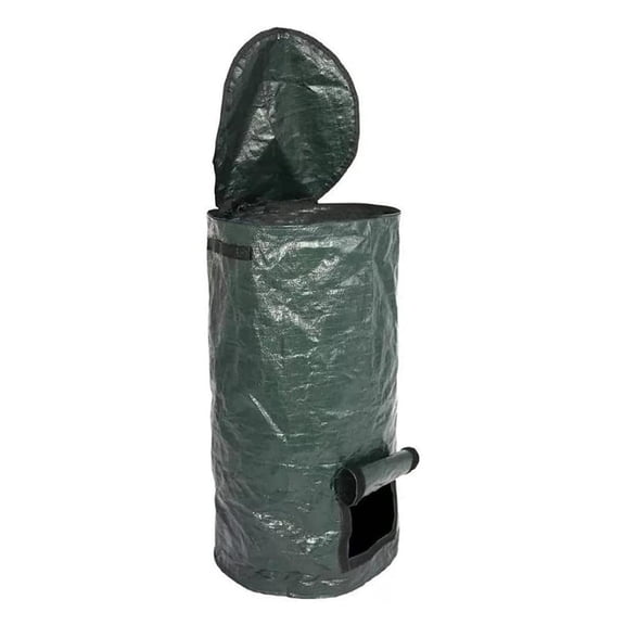 Heavy Duty 15-Gallon Garden Compost Bin Bag Reusable Leaf Waste Container