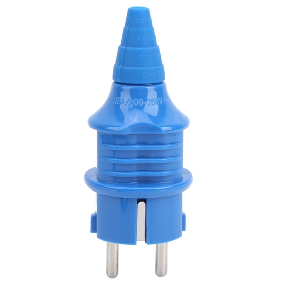 Heavy Duty 16A European Power Socket Waterproof AC220V Industrial Plug Connector Set for Outdoor Construction Electrical Outlets Blue 10 Inches / 25.4 cm