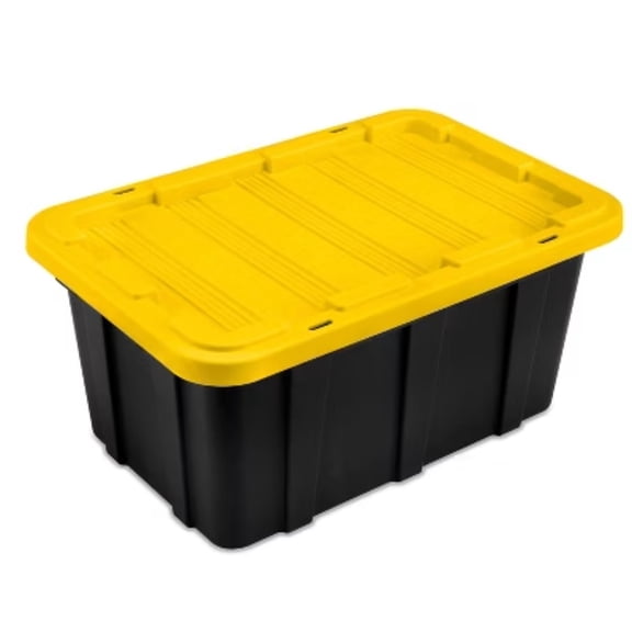 Heavy Duty 17gal Garage Storage Tote Durable & Stackable
