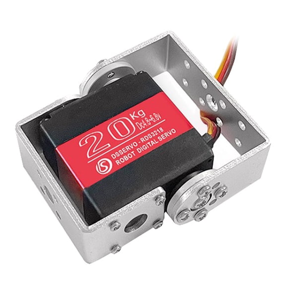 Heavy Duty 180 Degree Double Metal Gear Servo Motor 20KG Moment Industrial Servo Actuator for Robotics Applications