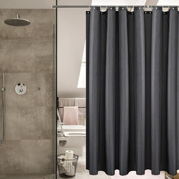 Heavy Duty 180 x 180 CM Solid Shower Curtain with Hooks for Hotel Home,Water Repellent,Mildew Resistant Antibacterial Bathroom Curtains