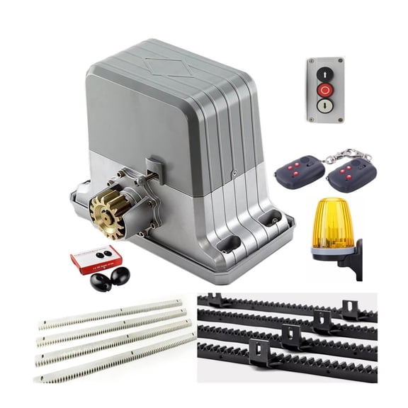 Heavy Duty 1800kgs Sliding Gate Motor Operator With 4m 5m 6m Gear Racks 1 Infrared Photocells 1 Flashing Lamp