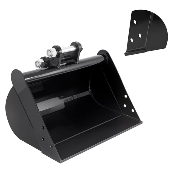 19.7 Inch Wide Wear Resistant Excavator Bucket, 15 Gallon Capacity Screening Bucket, Sturdy Ditching Bucket for Outdoor Engineering Excavation