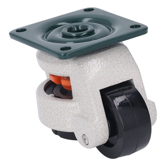 Heavy Duty 2.01 Inch Height Adjustable Leveling Stem Caster Nylon PA Wheel and Non Slip Rubber Base 2200 lbs / 997.9 kg High Load Capacity Silent Rolling Adjustable Stem Caster for Workbenches