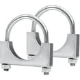 thumbnail image 1 of Heavy Duty 2.125 inch Muffler U-Bolt Clamps for 2-1/8" Diameter Exhaust Tail Pipe, Stainless Steel Exhaust U Clamp, Pack of 2, 1 of 8