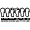 thumbnail image 1 of Heavy Duty 2" & 2.8" Locking Thumb Screw Closure Zinc-Galvanized Steel Carabiner Spring Snap Clip Link Hooks, 1 of 7