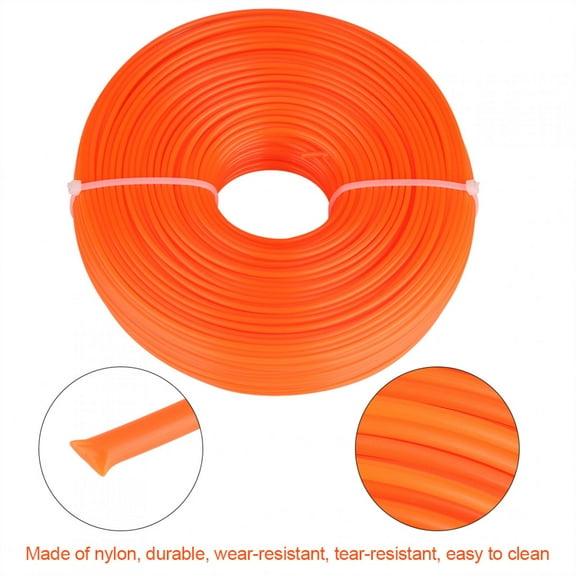 Heavy,Duty 2.4mm Nylon Trimmer Wire, Easy Install, Wear,<span Style="background:red"><span Style="background:red"></span></span>, Fits Most Grass Trimmers