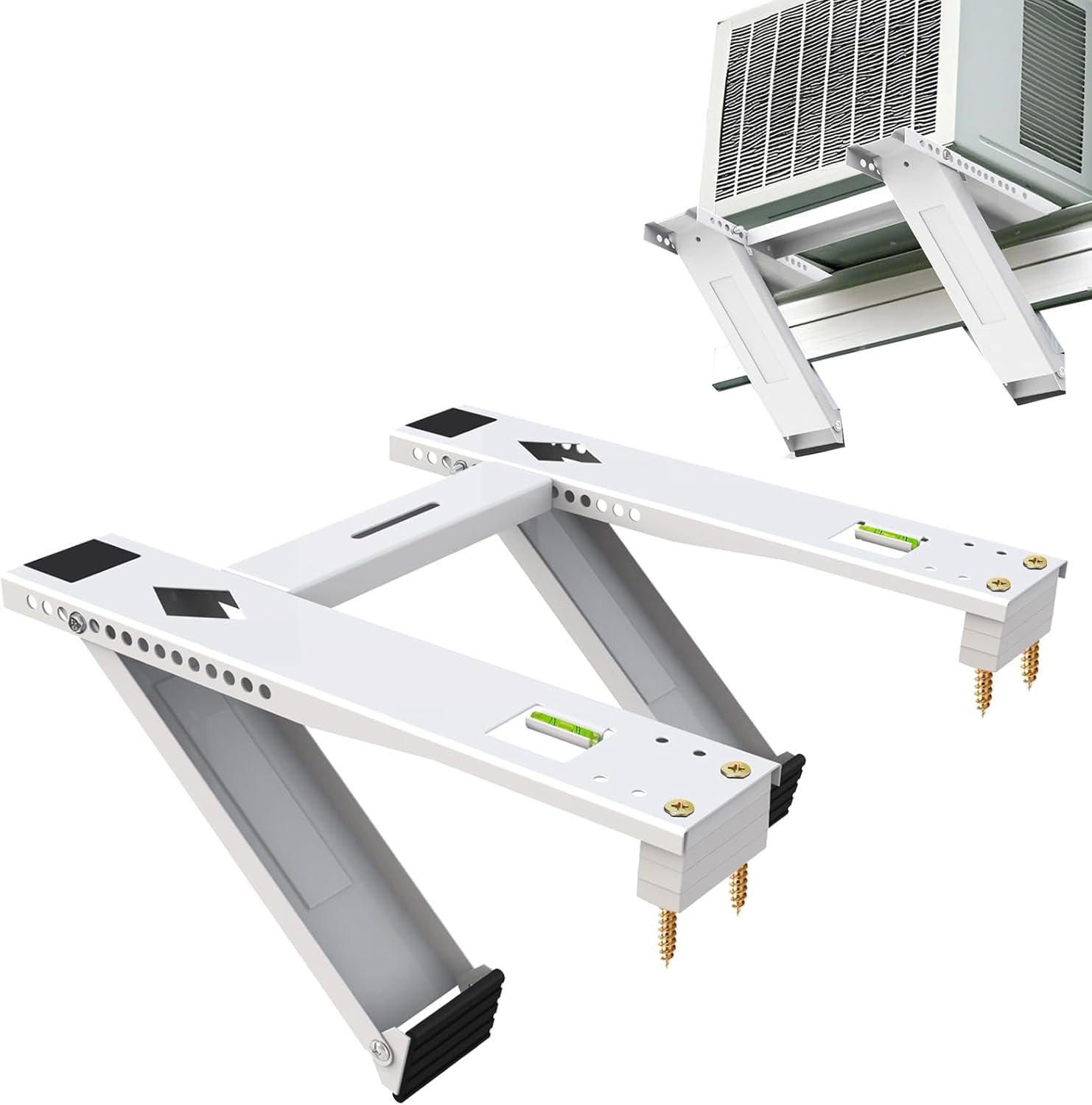 Heavy-Duty 2-Arm Window AC Bracket - Supports Up to 200 lbs & 5000 ...