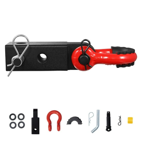 Heavy Duty 2 Inch D-Ring Trailer Shackle Hitch Receiver – 65900 lbs Towing Recovery Hook for Trucks and Jeeps