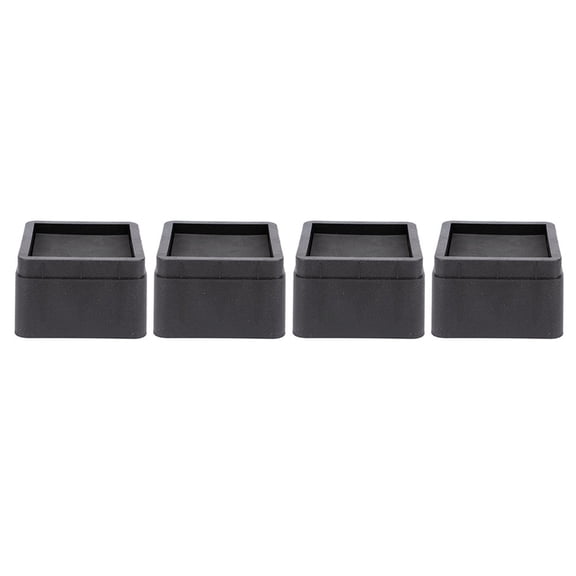 Heavy Duty 2 Inch Stackable Bed Risers Set - Square Durable Floor Protector Legs for Sofa, Table, and Desk - Space Saving Under Bed Furniture Elevators, 4 Pack