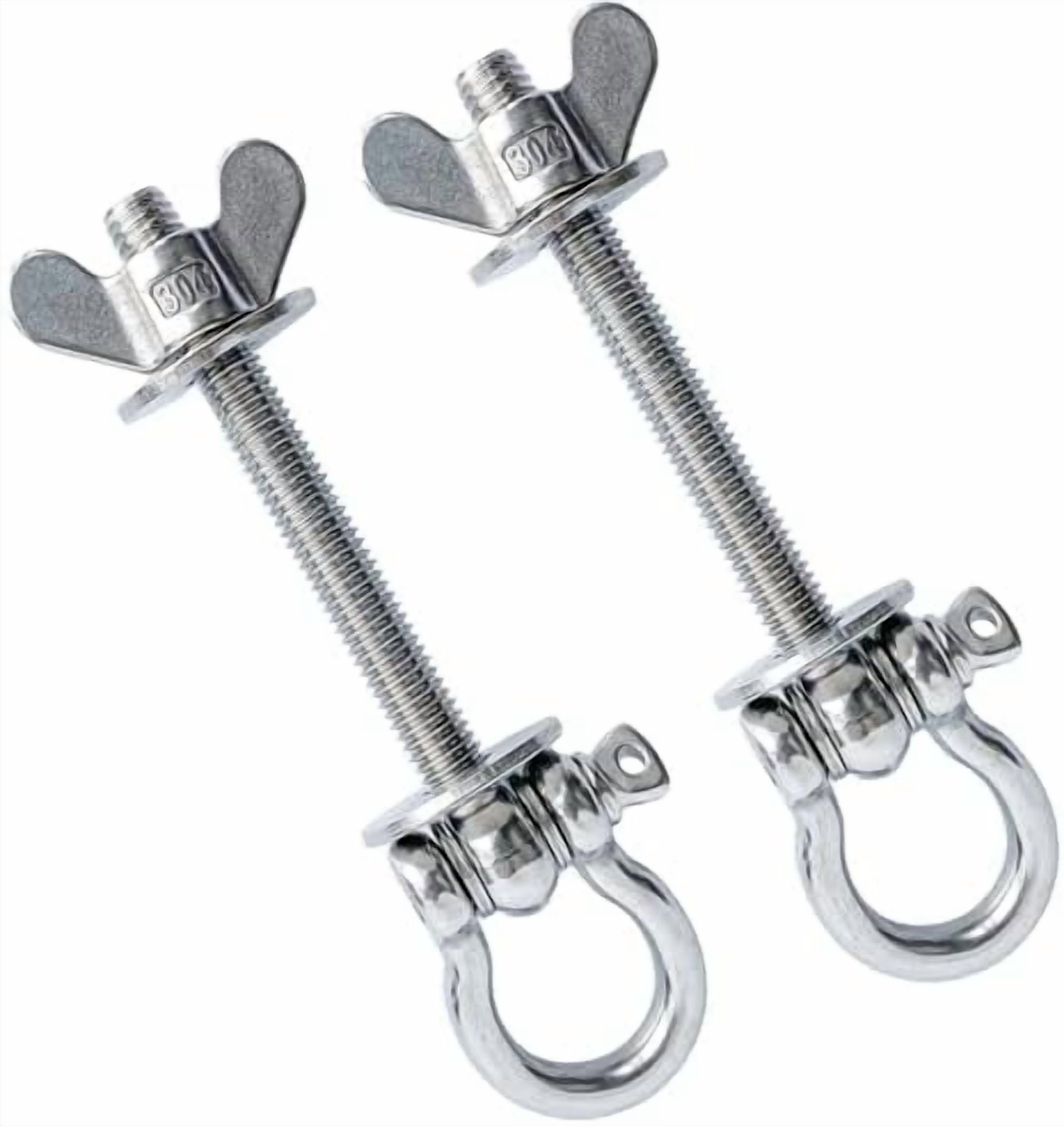 Stainless Steel Power Rack Band Pegs (2-Pack) – Universal O-Ring Hooks For Resistance Bands On Squat Cages
